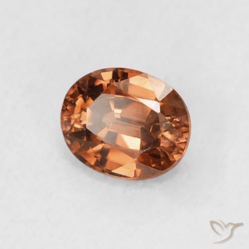9,17 ctw natürlicher Medium Dark-Orange Zirkon, Oval, VVS