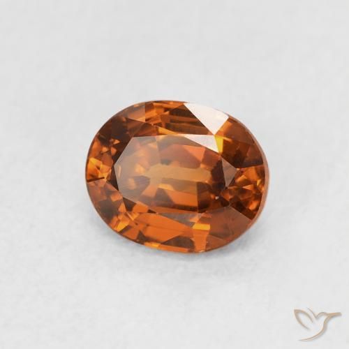 9,17 ctw natürlicher rötlich-orange Zirkon, Oval, VVS