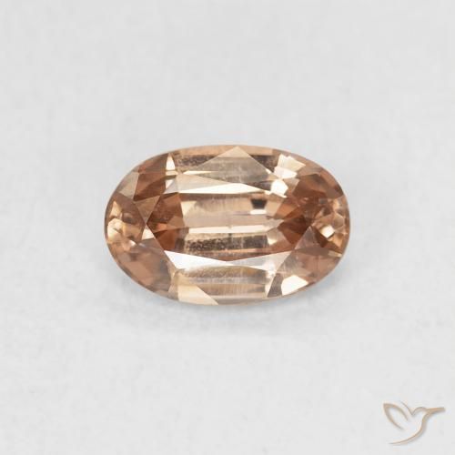 0.72ct Natürlicher Helles Orangerosa Zirkon, Oval, VVS