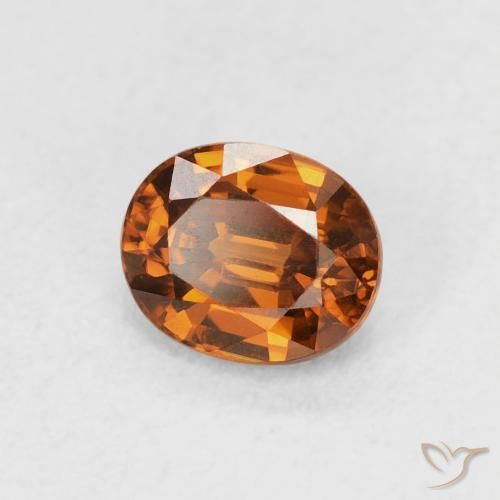 9,17 ctw natürlicher tieforange Zirkon, Oval, VVS