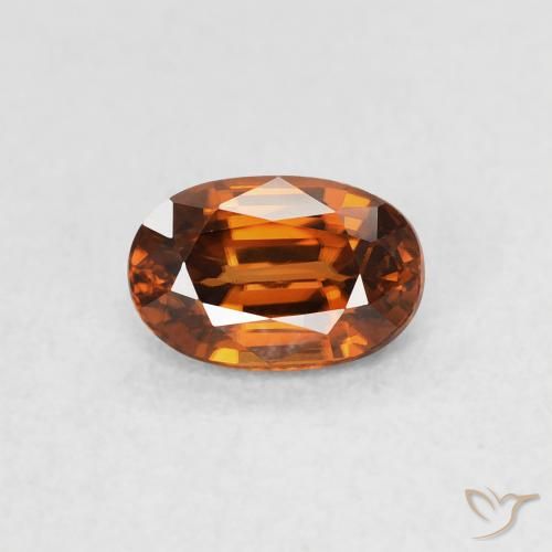 0.78ct Natürlicher Amber Orange Zirkon, Oval, VVS