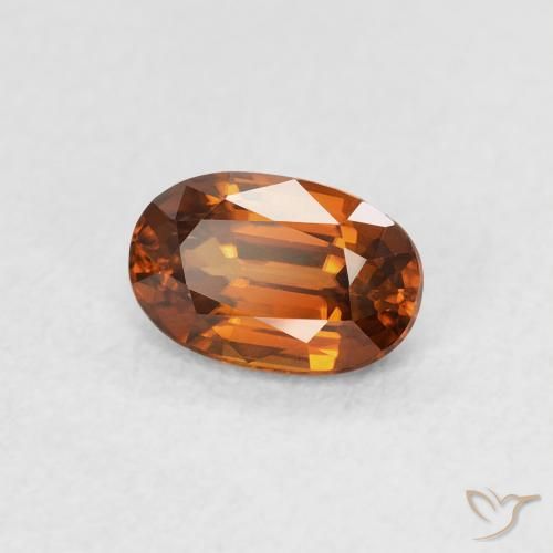9,17 ctw natürlicher Amber Orange Zirkon, Oval, VVS