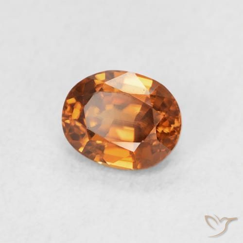 9,17 ctw natürlicher Medium Dark-Orange Zirkon, Oval, VVS