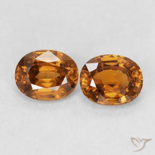 1.22ctw Natürlicher Mittelorange Zirkon, Oval, VVS
