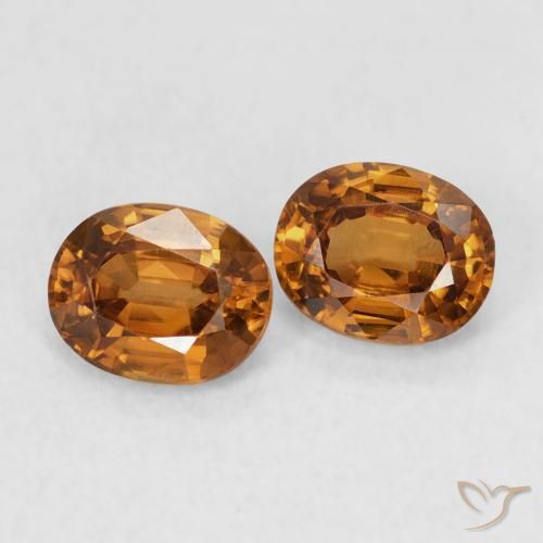 1.22 ct natürliche Mittelorange Zirkon-Edelsteine, Oval, VVS