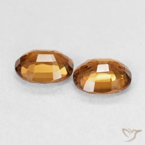 1.22 ct natürliche Mittelorange Zirkon-Edelsteine, Oval, VVS