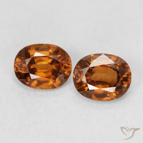 1.18ctw Natürlicher Medium Dark-Orange Zirkon, Oval, VVS