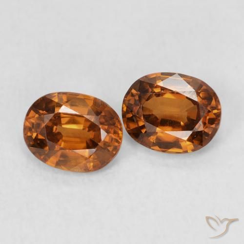 1.18 ct natürliche Medium Dark-Orange Zirkon-Edelsteine, Oval, VVS