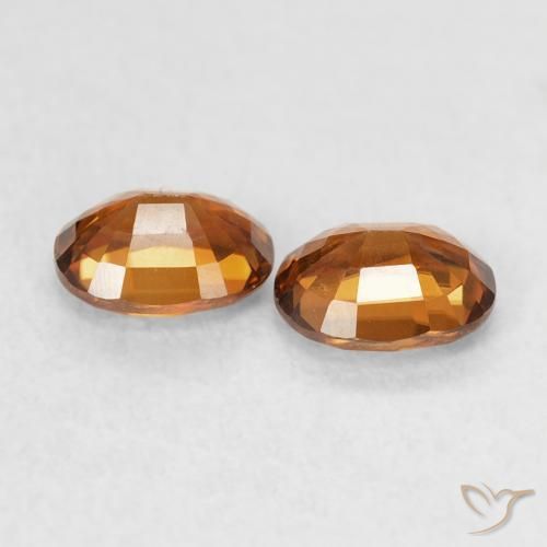 1.18 ct natürliche Medium Dark-Orange Zirkon-Edelsteine, Oval, VVS
