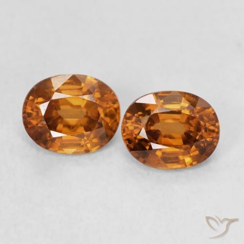1.20ctw Natürlicher orange-braun Zirkon, Oval, VVS