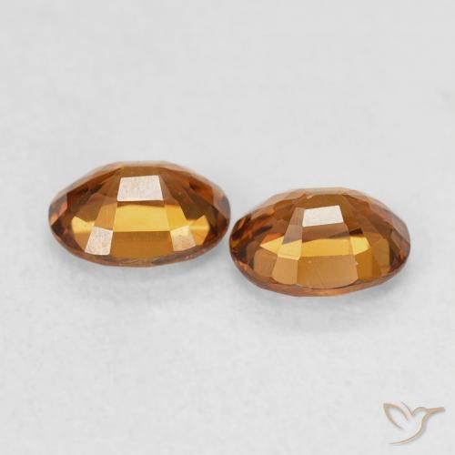 1.20 ct natürliche orange-braun Zirkon-Edelsteine, Oval, VVS