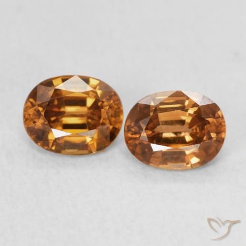 1.27ctw Natürlicher Mittelorange Zirkon, Oval, VVS