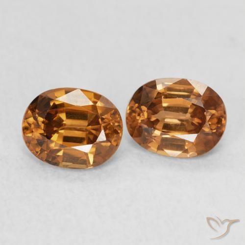 1.27 ct natürliche Mittelorange Zirkon-Edelsteine, Oval, VVS