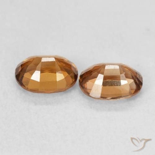 1.27 ct natürliche Mittelorange Zirkon-Edelsteine, Oval, VVS
