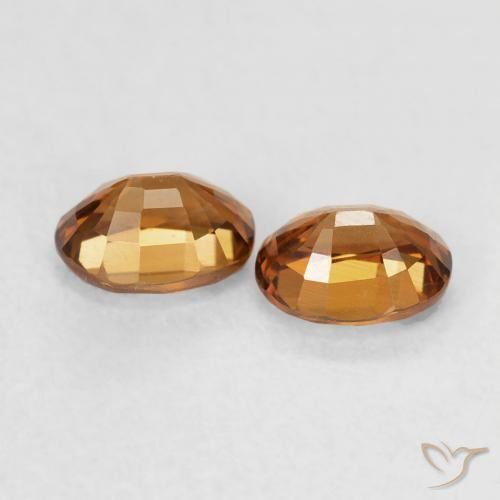 1.25 ct natürliche orange-braun Zirkon-Edelsteine, Oval, VVS