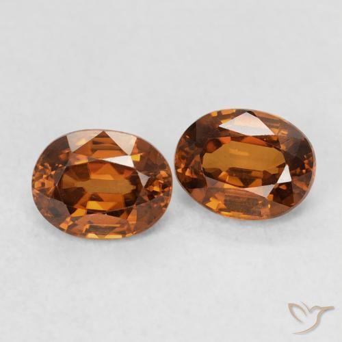 1.26 ct natürliche rötlich-orange Zirkon-Edelsteine, Oval, VVS