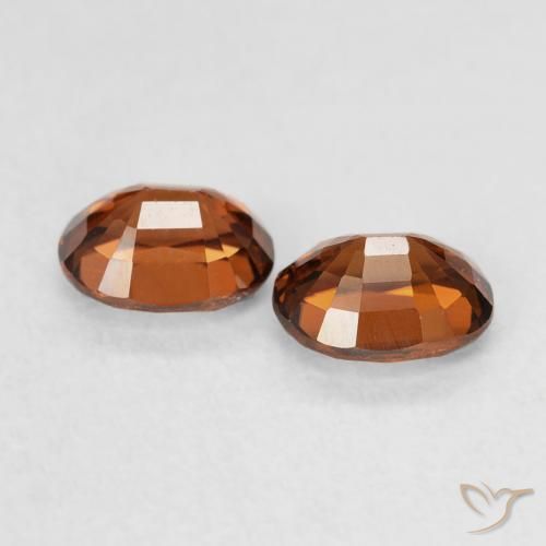 1.27 ct natürliche tieforange Zirkon-Edelsteine, Oval, VVS
