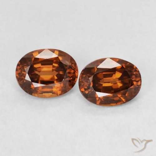 1.15ctw Natürlicher Amber Orange Zirkon, Oval, VVS
