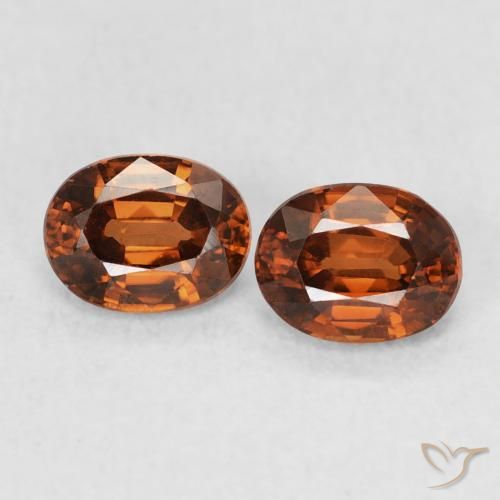 1.23ctw Natürlicher Amber Orange Zirkon, Oval, VVS