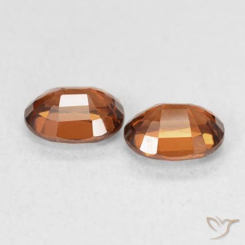1.23 ct natürliche Amber Orange Zirkon-Edelsteine, Oval, VVS
