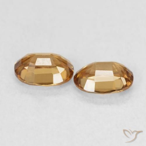 1.15 ct natürliche gold-braun Zirkon-Edelsteine, Oval, VVS