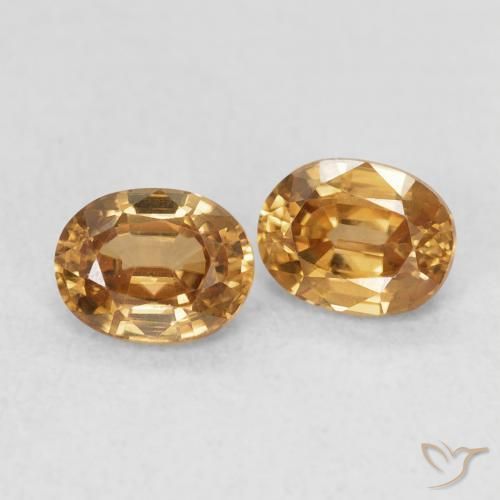 1.15 ct natürliche gold-braun Zirkon-Edelsteine, Oval, VVS