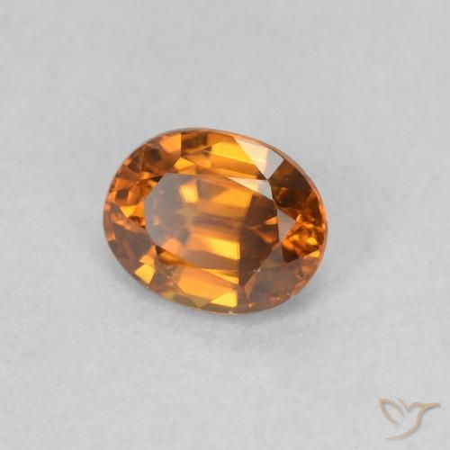 9,17 ctw natürlicher Medium Dark-Orange Zirkon, Oval, VVS