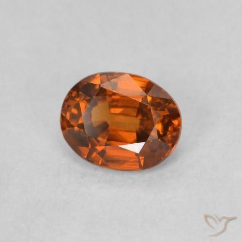 9,17 ctw natürlicher rötlich-orange Zirkon, Oval, VVS