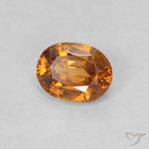 9,17 ctw natürlicher orange-braun Zirkon, Oval, VVS