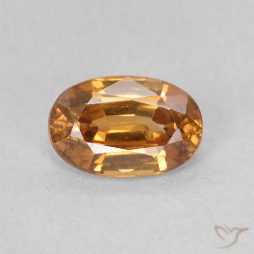 0.80ct Natürlicher orange-braun Zirkon, Oval, VVS