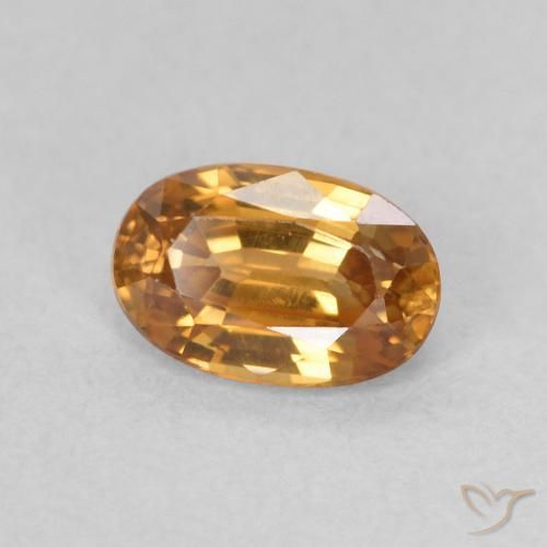 9,17 ctw natürlicher orange-braun Zirkon, Oval, VVS
