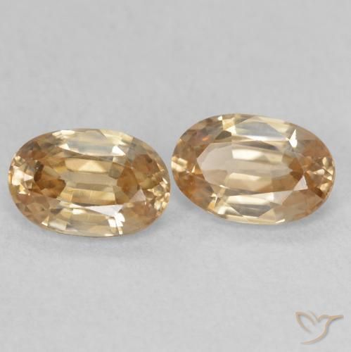 1.37 ct natürliche Helles Pfirsichgold Zirkon-Edelsteine, Oval, VVS-VS