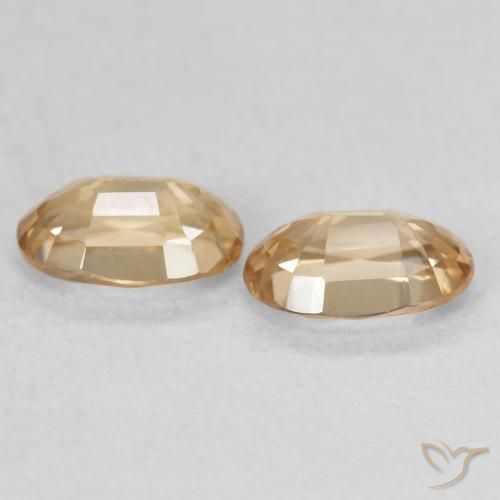 1.37 ct natürliche Helles Pfirsichgold Zirkon-Edelsteine, Oval, VVS-VS