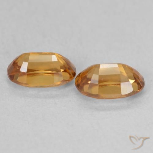 1.59 ct natürliche Mittleres Gold Zirkon-Edelsteine, Oval, VVS-VS