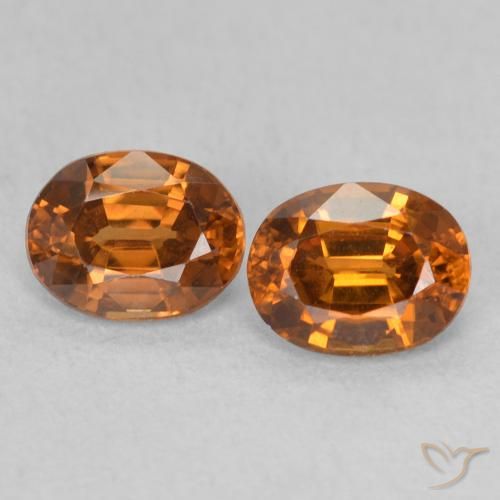1.27ctw Natürlicher Medium Dark-Orange Zirkon, Oval, VVS-VS