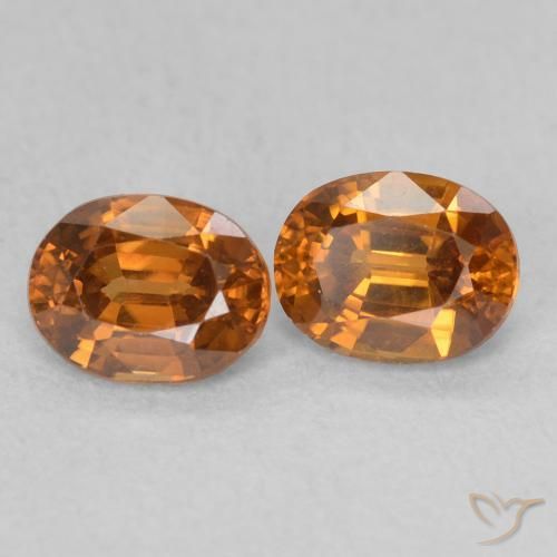 1.27 ct natürliche Medium Dark-Orange Zirkon-Edelsteine, Oval, VVS-VS