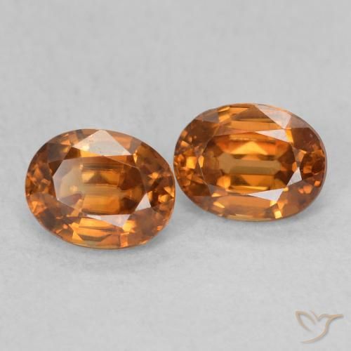 1.21 ct natürliche bräunlich-orange Zirkon-Edelsteine, Oval, VVS-VS