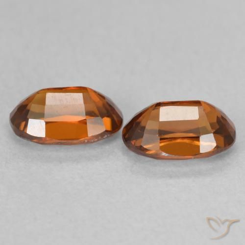 1.62 ct natürliche tieforange Zirkon-Edelsteine, Oval, VVS-VS