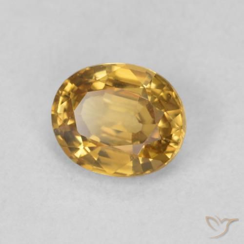 9,17 ctw natürlicher gold-braun Zirkon, Oval, VVS