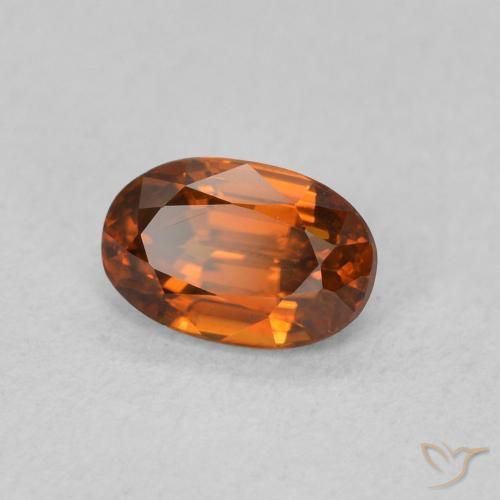 9,17 ctw natürlicher tieforange Zirkon, Oval, VVS