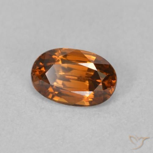9,17 ctw natürlicher Medium Dark-Orange Zirkon, Oval, VVS