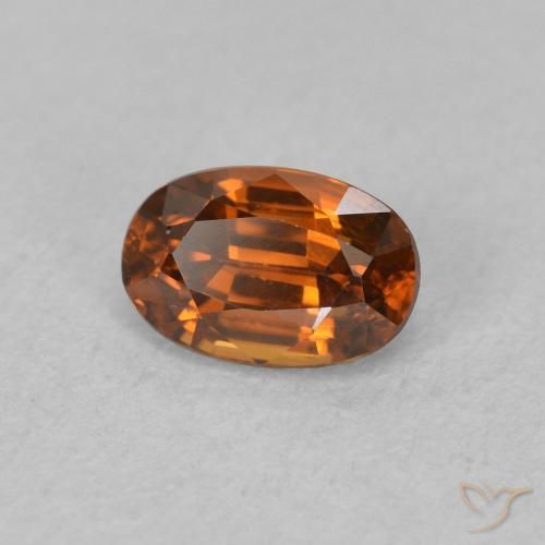 9,17 ctw natürlicher Medium Dark-Orange Zirkon, Oval, VVS