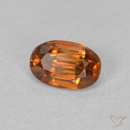 9,17 ctw natürlicher Medium Dark-Orange Zirkon, Oval, VVS