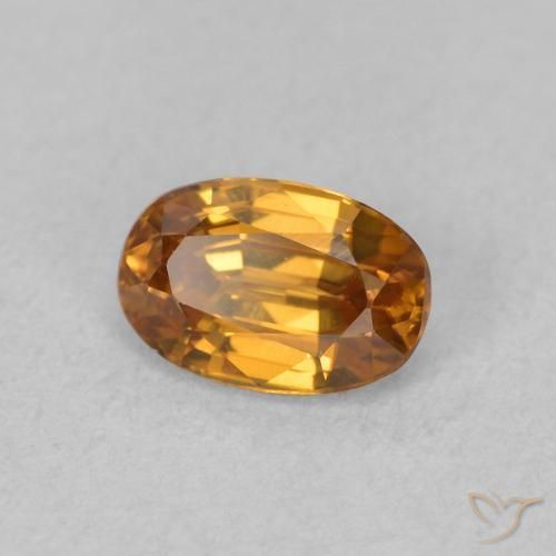9,17 ctw natürlicher orange-braun Zirkon, Oval, VVS