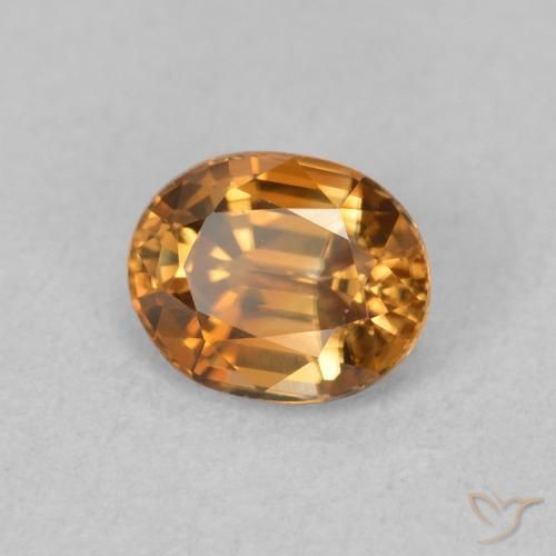 9,17 ctw natürlicher Mittelorange Zirkon, Oval, VVS