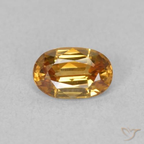 0.70ct Natürlicher tieforange Zirkon, Oval, VVS