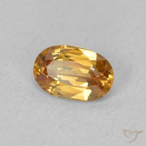 9,17 ctw natürlicher tieforange Zirkon, Oval, VVS
