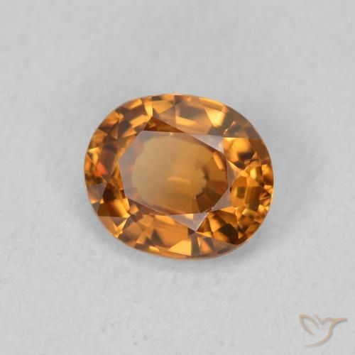 9,17 ctw natürlicher Mittelorange Zirkon, Oval, VVS