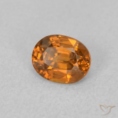 9,17 ctw natürlicher Mittelorange Zirkon, Oval, VVS