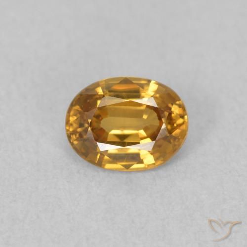 0.55ct Natürlicher Mittleres Gold Zirkon, Oval, VVS